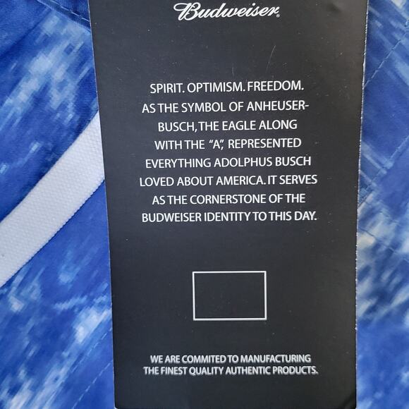 NWT Budweiser Size 36 Tie Dye Drawstring Board Shorts Swim Trunks Pocket - Picture 13 of 14